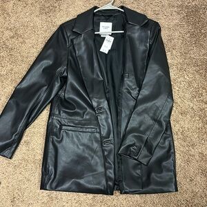 SOLD Brand new Abercrombie vegan leather blazer